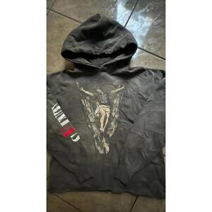 VLONE SAINT MICHAEL hoodie Pullover faded black Size Medium streetwear hype